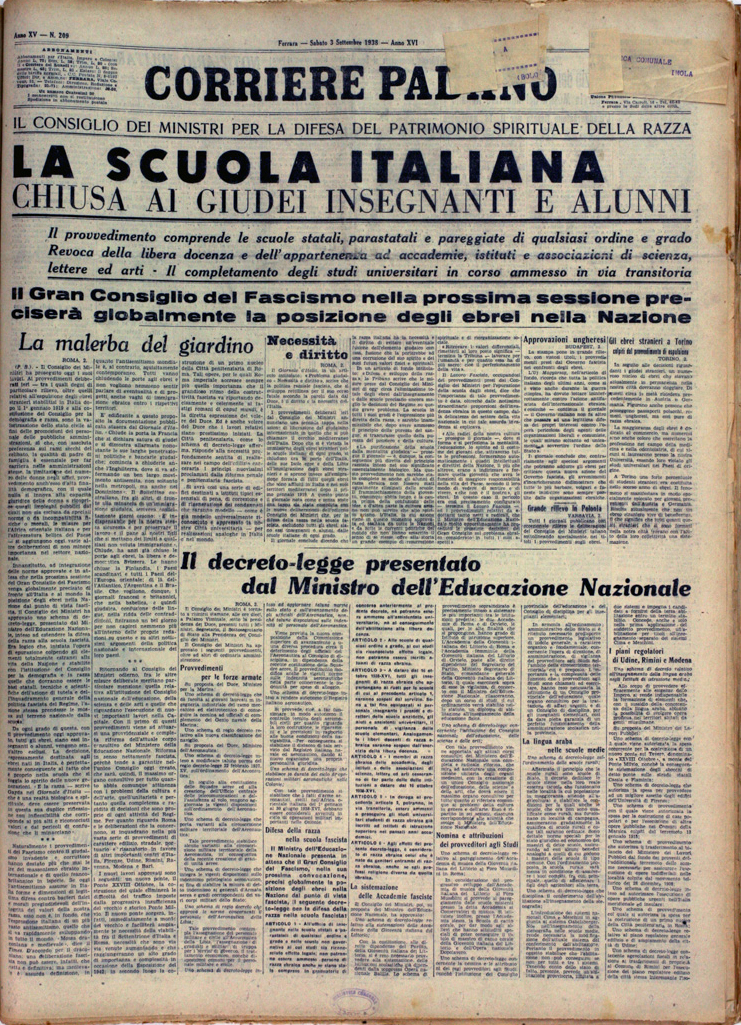 2. Corriere Padano, 3 settembre 1938, n. 209
