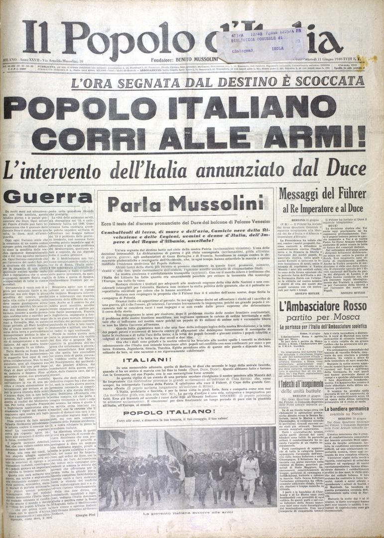 1. Il Popolo d’Italia 11 giugno 1940 (Bim)